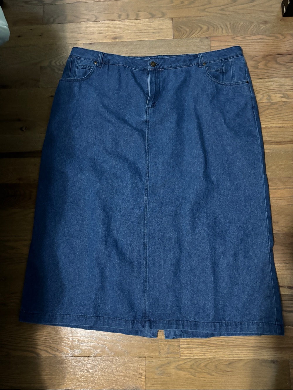 Jessica London Blue Denim Skirt